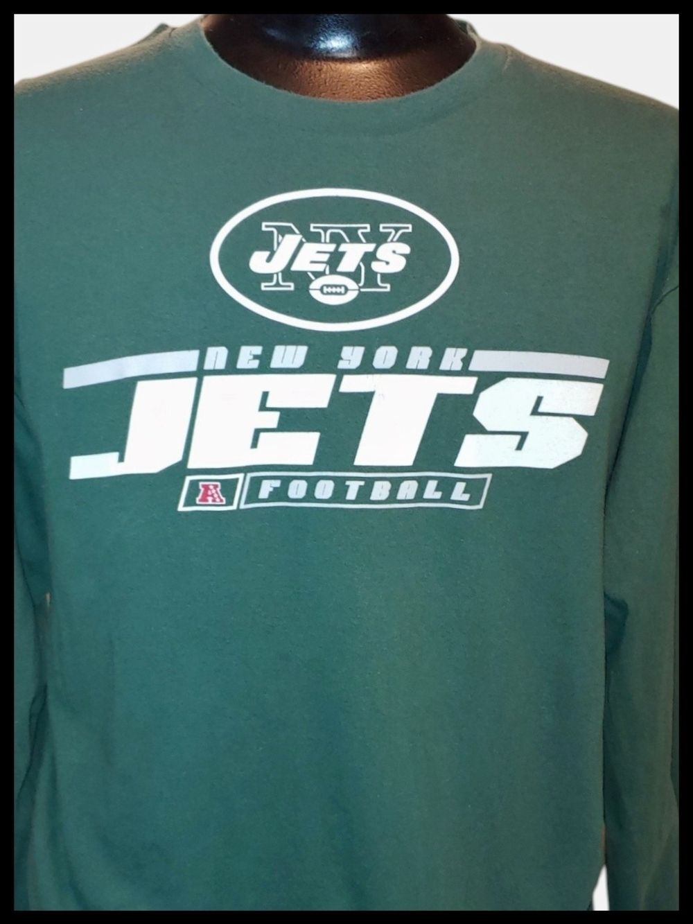 Vintage 1990's Green NY Jets Long Sleeve T - Picture 2 of 6